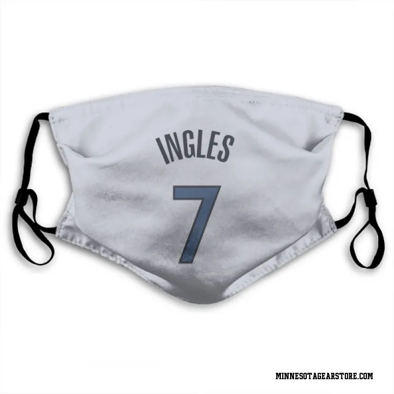 White Minnesota Timberwolves  Joe Ingles  Face Mask (With 2 Free PM2.5 Filters)